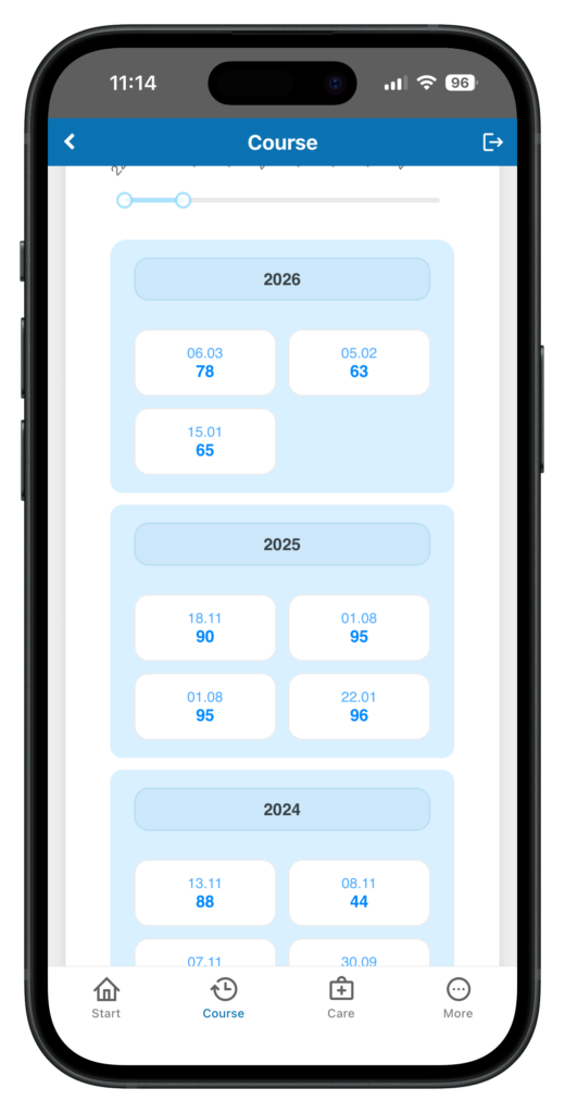 Screenshot iPhone Body Weight