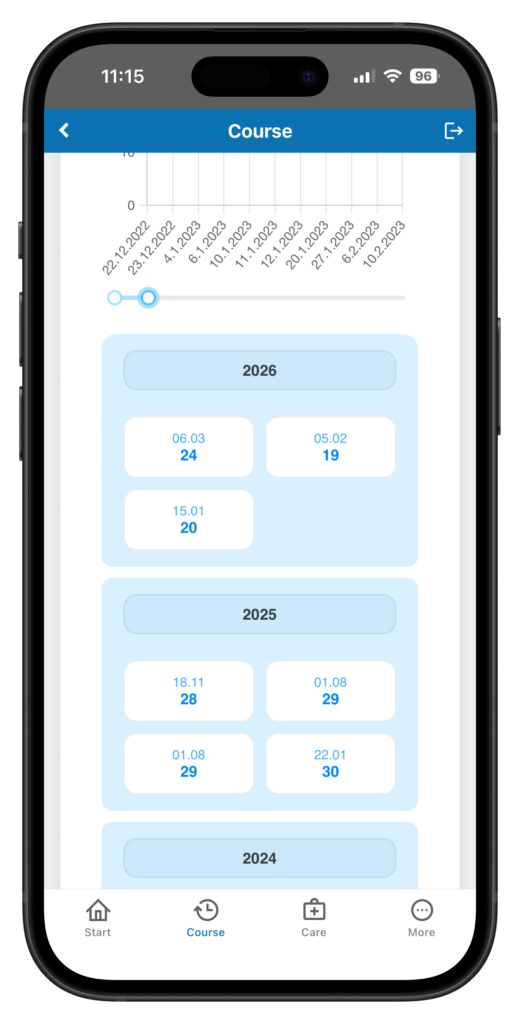 Screenshot iPhone Body Mass Index (BMI)