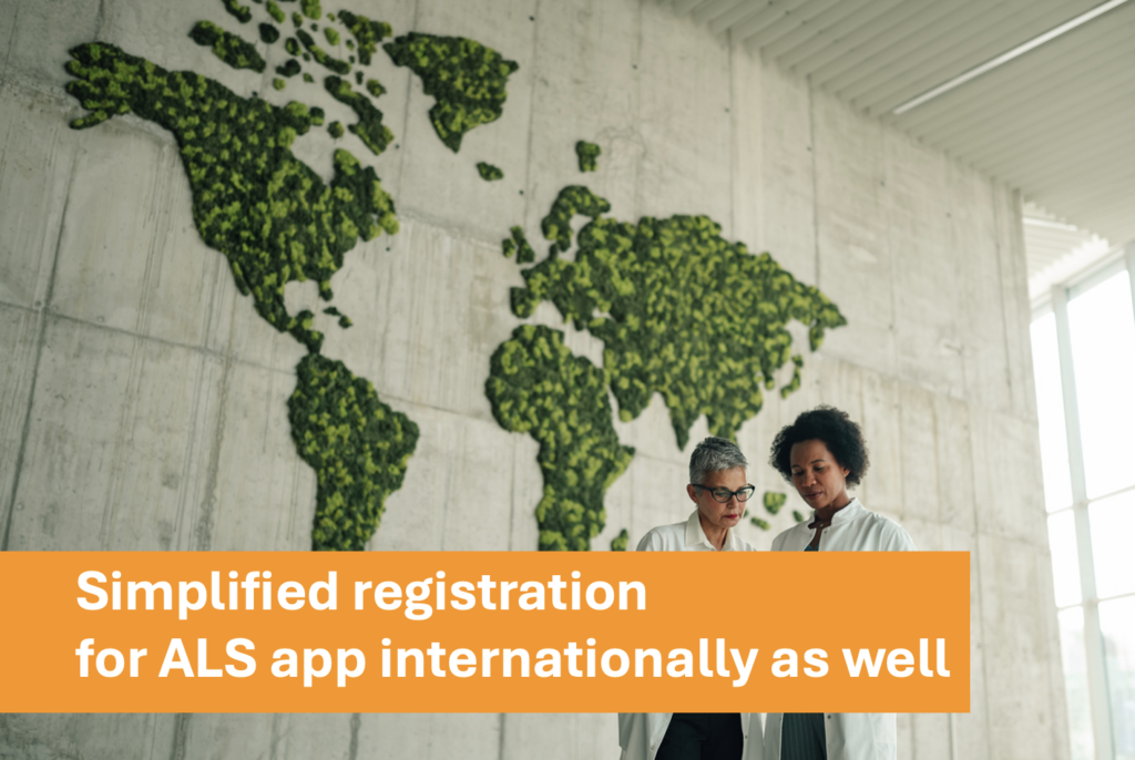 Simplified registration for ALS app